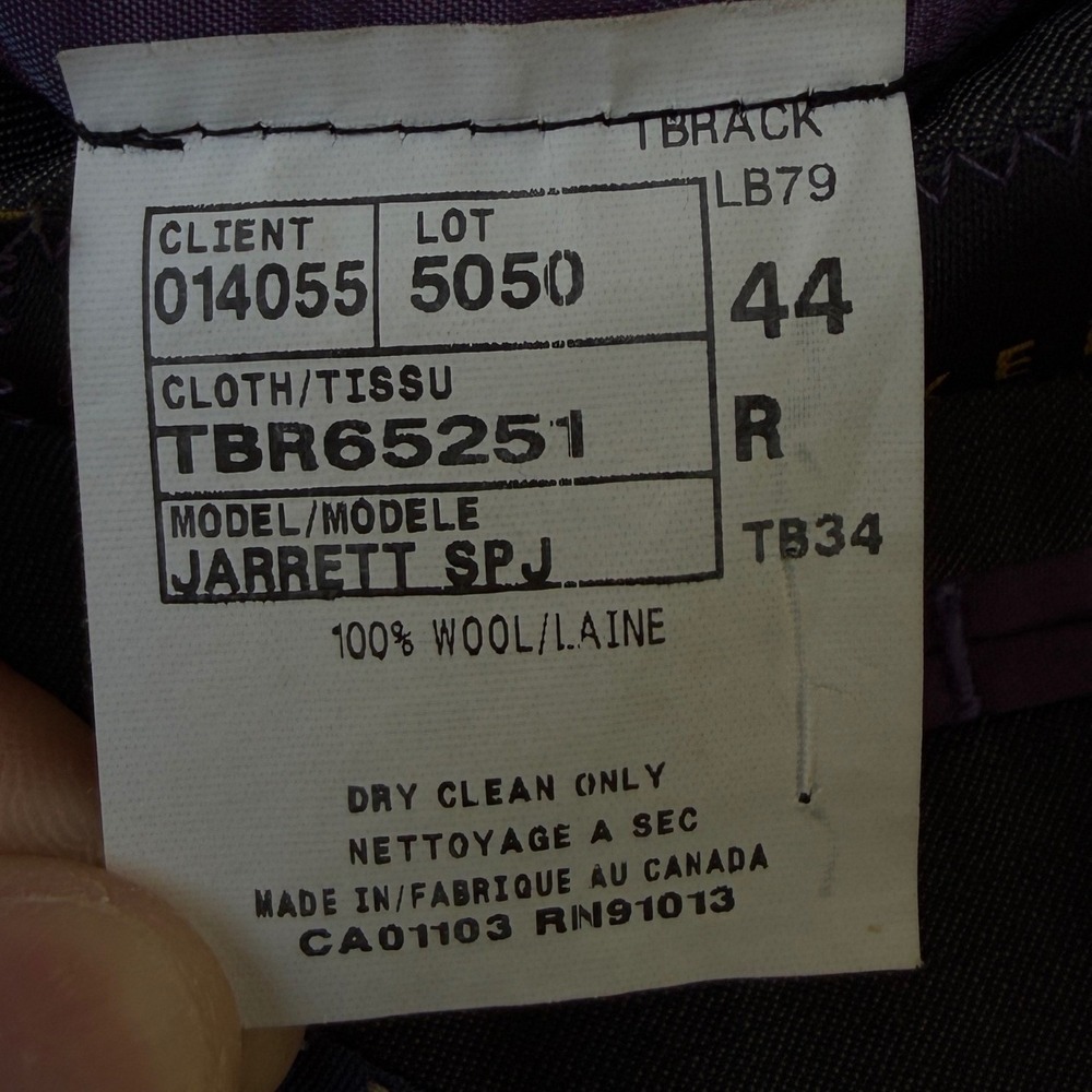 Ted Baker London Endurance Wool Charcoal Blazer Jarrett SPJ Model Men's Size 44R - Picture 7 of 12